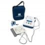 A defibrillator that is used for training purposes.