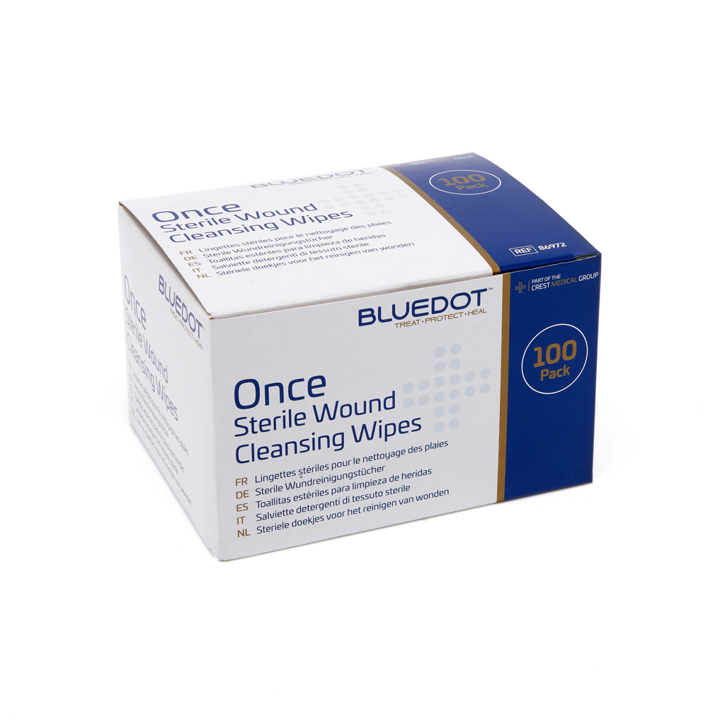 Blue Dot Once Sterile Saline Wipes (Box 100) - Image 4
